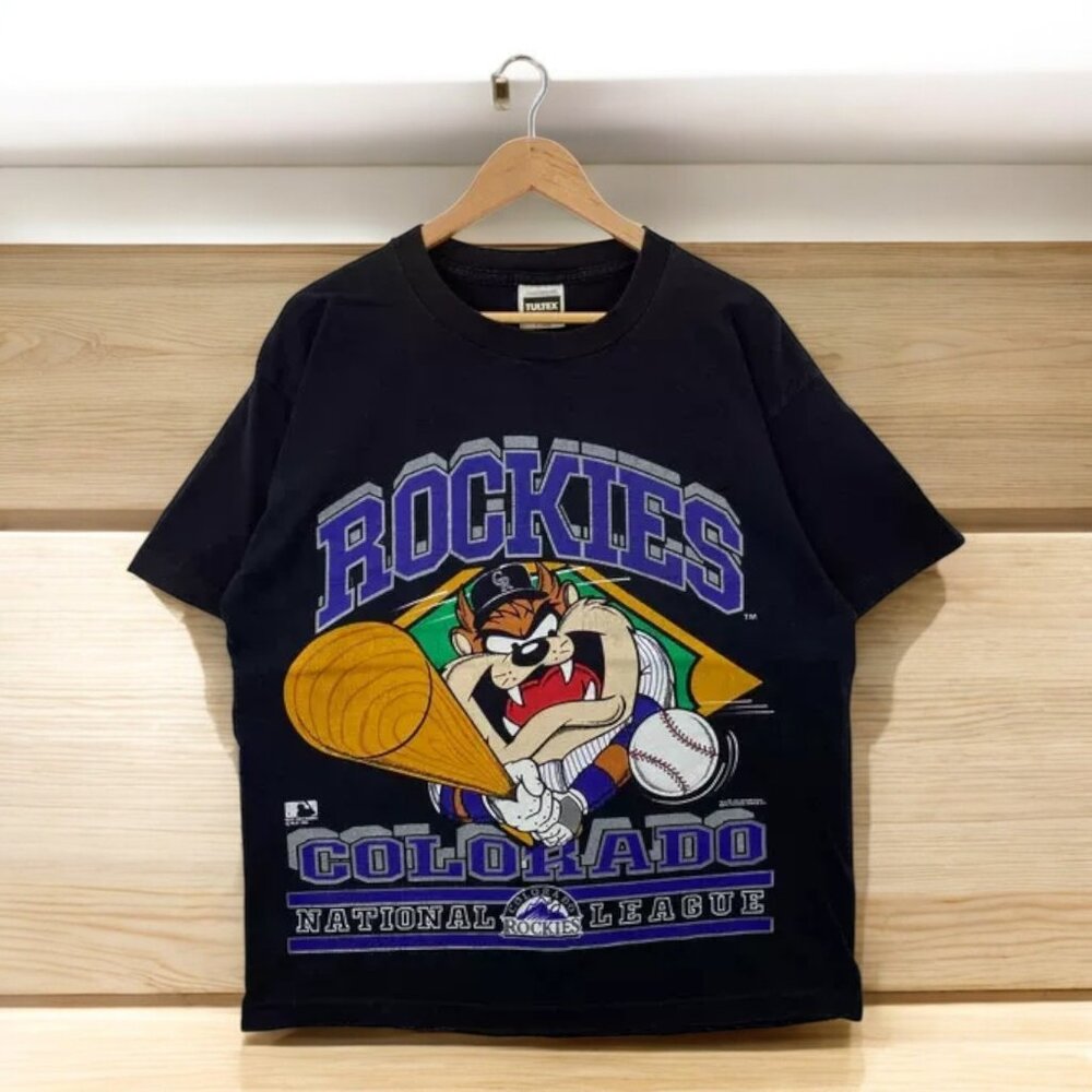 LOONEY TUNES COLORADO ROCKIES   short sleeve black classic shirt KV28932
